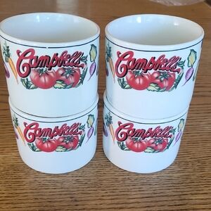 Vintage 1997 Campbell's Ceramic Soup Mugs - Set of 4